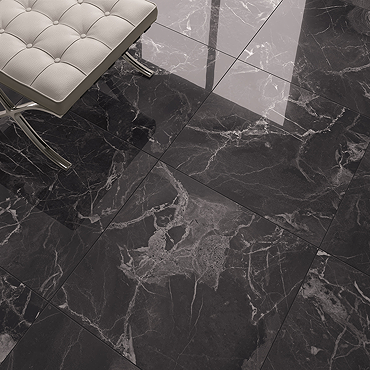 Villeroy and Boch Nocturne Black Wall & Floor Tiles - 600 x 600mm
