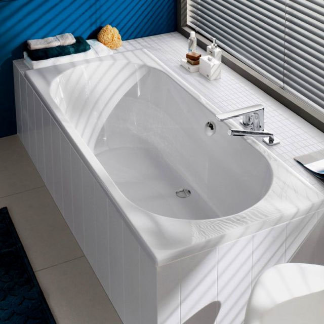 Villeroy and Boch O.novo 1800 x 800mm Double Ended Rectangular Bath - UBA180CAS2V-01 Large Image