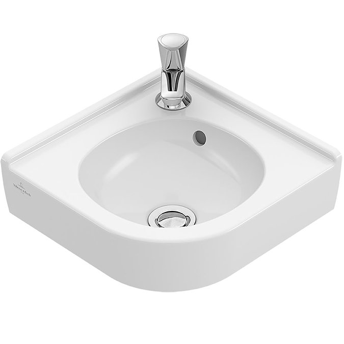Villeroy and Boch O.novo 400 x 320mm 1TH Corner Handwash Basin - 73103201  Feature Large Image