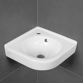 Villeroy and Boch O.novo 400 x 320mm 1TH Corner Handwash Basin - 73103201 Large Image