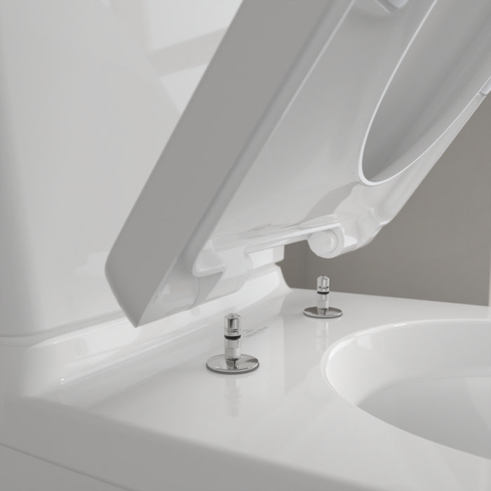 Villeroy and Boch O.novo BTW Close Coupled Toilet (Side/Rear Entry Water Inlet) + Soft Close Seat