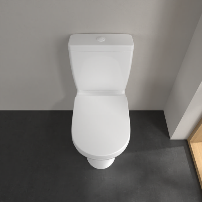 Villeroy and Boch O.novo BTW Close Coupled Toilet (Side/Rear Entry Water Inlet) + Soft Close Seat