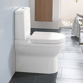Villeroy and Boch O.novo BTW Close Coupled Toilet (Bottom Entry Water Inlet) + Soft Close Seat Mediu