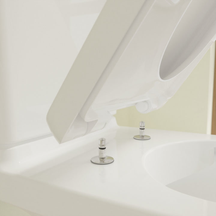 Villeroy and Boch O.novo Compact Rimless Close Coupled Toilet (Bottom Entry Water Inlet) + Soft Clos