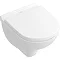 Villeroy and Boch O.novo Compact Rimless Wall Hung Toilet + Soft Close Seat Large Image