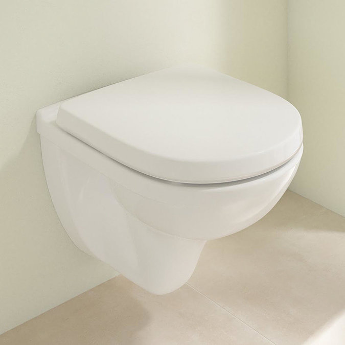 Villeroy and Boch O.novo Compact Wall Hung Toilet + Soft Close Seat  Feature Large Image