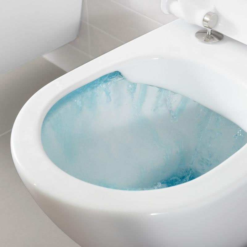 Villeroy and Boch O.novo DirectFlush Rimless Wall Hung Toilet + Soft Close Seat - 5660HR01  Profile 