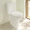 Villeroy and Boch O.novo Rimless Close Coupled Toilet (Side/Rear Entry Water Inlet) + Soft Close Sea