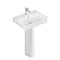 Villeroy and Boch O.novo Square 1TH Washbasin + Full Pedestal Large Image