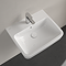 Villeroy and Boch O.novo Square 1TH Washbasin + Semi Pedestal