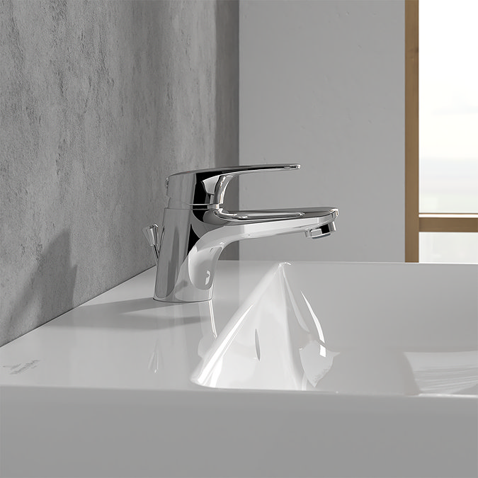 Villeroy and Boch O.novo Start Mini Single Lever Basin Mixer with Pop-up Waste - Chrome