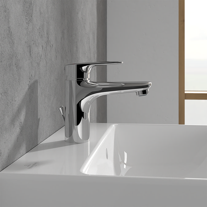 Villeroy and Boch O.novo Start Single Lever Basin Mixer with Pop-up Waste - Chrome