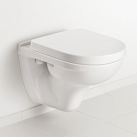 Villeroy and Boch O.novo Wall Hung Toilet + Soft Close Seat - 5688H101 Large Image