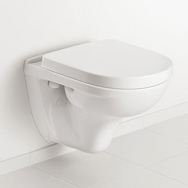 Villeroy and Boch O.novo Wall Hung Toilet + Soft Close Seat - 5688H101  Profile Large Image