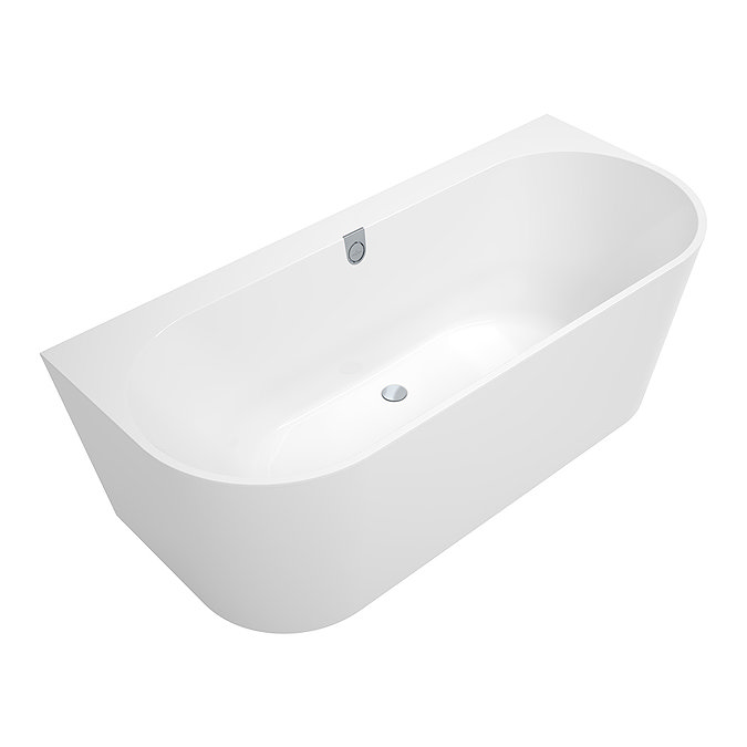 Villeroy and Boch Oberon 2.0 1800 x 800mm Back To Wall Bath  In Bathroom Large Image
