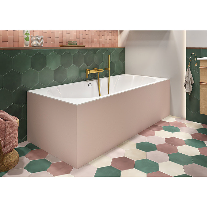 Villeroy and Boch Oberon 2.0 1800 x 800mm Double Ended Rectangular Bath  Profile Large Image