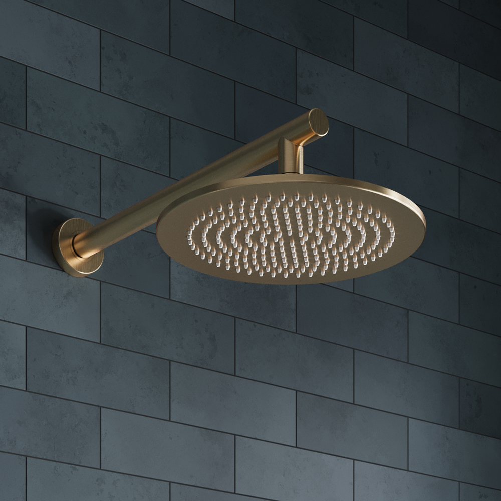 Villeroy and Boch Round Complete Shower Set Brushed Gold