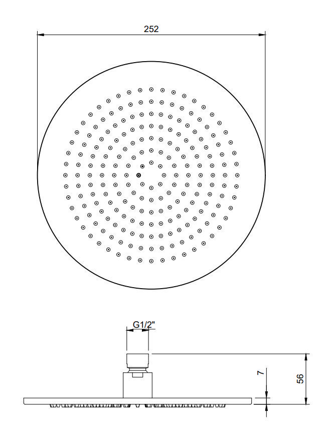 Villeroy and Boch Round Complete Shower Set - Brushed Nickel Matt