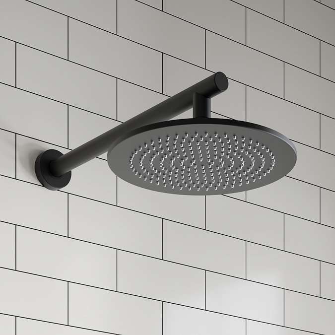 Villeroy and Boch Round Complete Shower Set - Matt Black