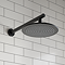 Villeroy and Boch Round Verve Complete Shower Set with Slider Rail Kit - Matt Black