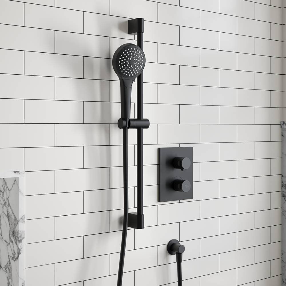 Villeroy and Boch Round Verve Complete Shower Set with Slider Rail Kit ...