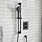 Villeroy and Boch Round Verve Complete Shower Set with Slider Rail Kit - Matt Black