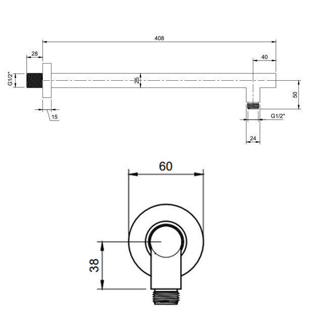 Villeroy and Boch Round Verve Complete Shower Set with Slider Rail Kit - Matt Black