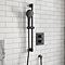 Villeroy and Boch Square Verve Complete Shower Set with Slider Rail Kit - Matt Black