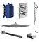 Villeroy and Boch Square Verve Complete Shower Set with Slider Rail Kit