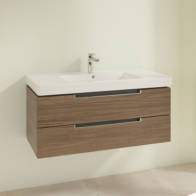 Villeroy and Boch Subway 2.0 Arizona Oak 1000mm Wall Hung 2-Drawer Vanity Unit Profile Large Image