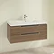 Villeroy and Boch Subway 2.0 Arizona Oak 1000mm Wall Hung 2-Drawer Vanity Unit  Profile Large Image