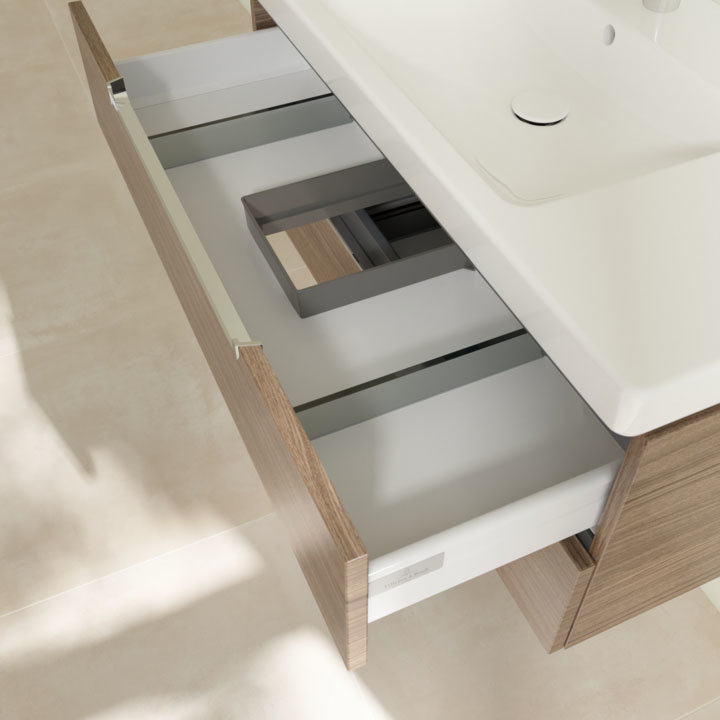 Villeroy and Boch Subway 2.0 Arizona Oak 1000mm Wall Hung 2-Drawer Vanity Unit Standard Large Image
