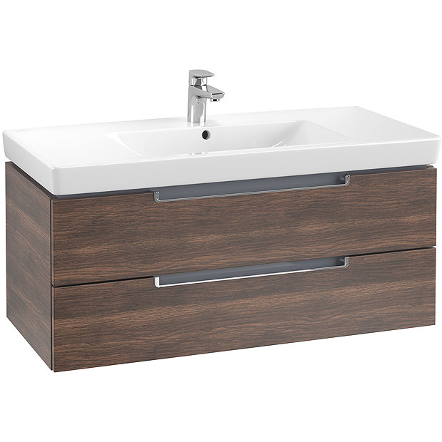 Villeroy and Boch Subway 2.0 Arizona Oak 1000mm Wall Hung 2Drawer Vanity Unit