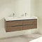 Villeroy and Boch Subway 2.0 Arizona Oak 1300mm Wall Hung Double Basin Vanity Unit  Profile Large Im