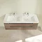 Villeroy and Boch Subway 2.0 Arizona Oak 1300mm Wall Hung Double Basin Vanity Unit  Standard Large I