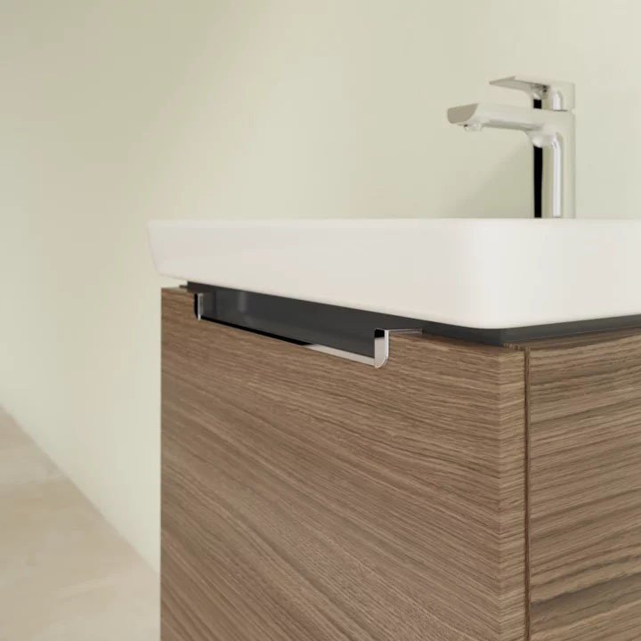 Villeroy and Boch Subway 2.0 Arizona Oak 500mm Wall Hung 1-Drawer Vanity Unit In Bathroom Large Ima