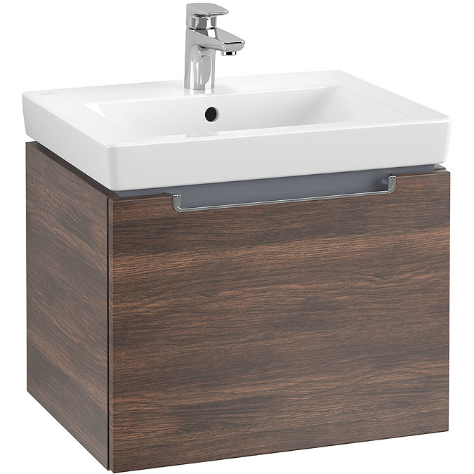 Villeroy and Boch Subway 2.0 Arizona Oak 550mm Wall Hung 1-Drawer Vanity Unit Large Image