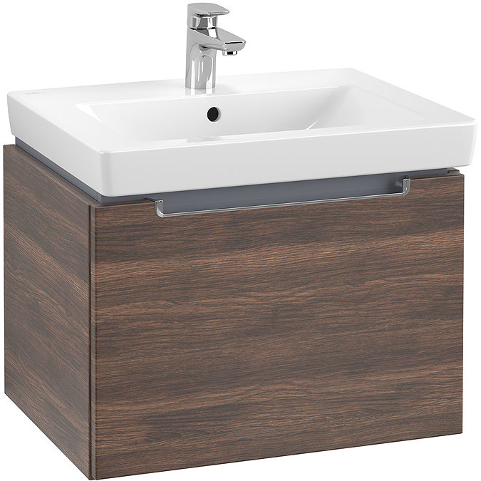 Villeroy and Boch Subway 2.0 Arizona Oak 600mm Wall Hung 1-Drawer Vanity Unit Large Image