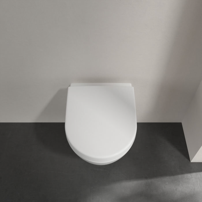 Villeroy and Boch Subway 2.0 DirectFlush Compact Rimless Wall Hung Toilet + Soft Close Seat  Feature