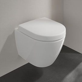 Villeroy and Boch Subway 2.0 DirectFlush Compact Rimless Wall Hung Toilet + Soft Close Seat Medium I