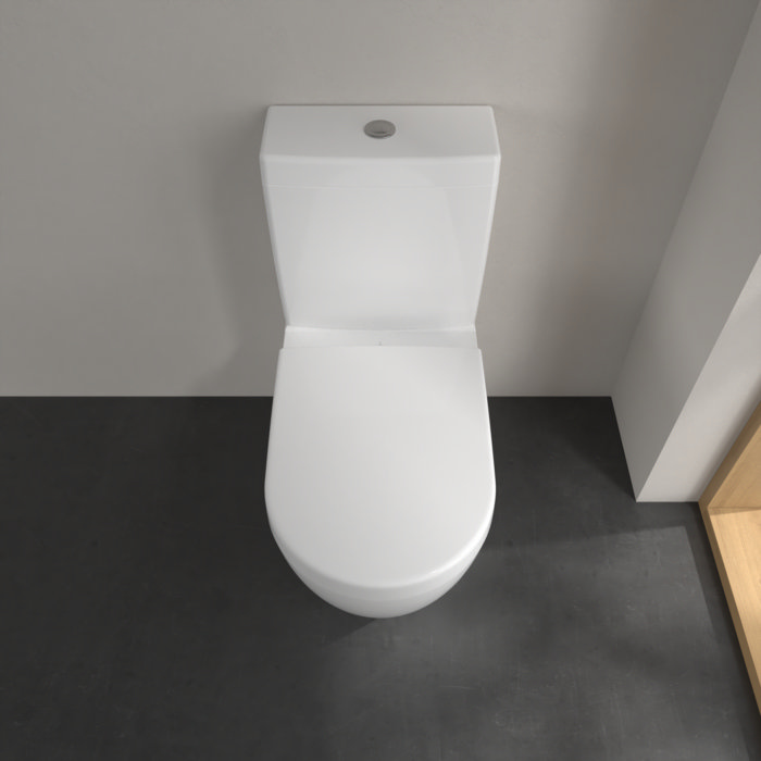 Villeroy and Boch Subway 2.0 DirectFlush Rimless BTW Close Coupled Toilet (Side/Rear Entry Water Inlet) + Soft Close Seat