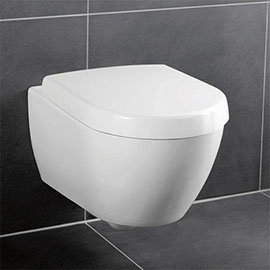 Villeroy and Boch Subway 2.0 DirectFlush Rimless Wall Hung Toilet + Soft Close Seat Medium Image