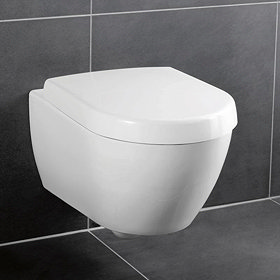 Villeroy and Boch Subway 2.0 DirectFlush Rimless Wall Hung Toilet + Soft Close Seat Large Image