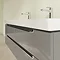 Villeroy and Boch Subway 2.0 Glossy Grey 1300mm Wall Hung Double Basin Vanity Unit  Feature Large Im