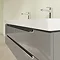 Villeroy and Boch Subway 2.0 Glossy Grey 1300mm Wall Hung Double Basin Vanity Unit Feature Large Im