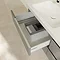 Villeroy and Boch Subway 2.0 Glossy Grey 1300mm Wall Hung Double Basin Vanity Unit In Bathroom Larg