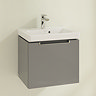 Villeroy and Boch Subway 2.0 Glossy Grey 500mm Wall Hung 1-Drawer Vanity Unit  Profile Large Image