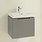 Villeroy and Boch Subway 2.0 Glossy Grey 500mm Wall Hung 1-Drawer Vanity Unit Profile Large Image