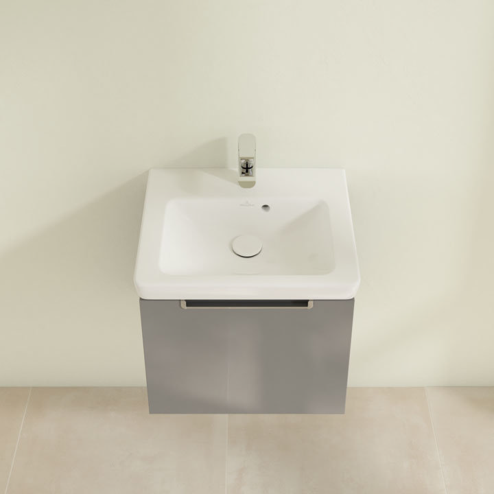 Villeroy and Boch Subway 2.0 Glossy Grey 500mm Wall Hung 1-Drawer Vanity Unit Standard Large Image