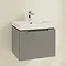 Villeroy and Boch Subway 2.0 Glossy Grey 550mm Wall Hung 1-Drawer Vanity Unit Profile Large Image